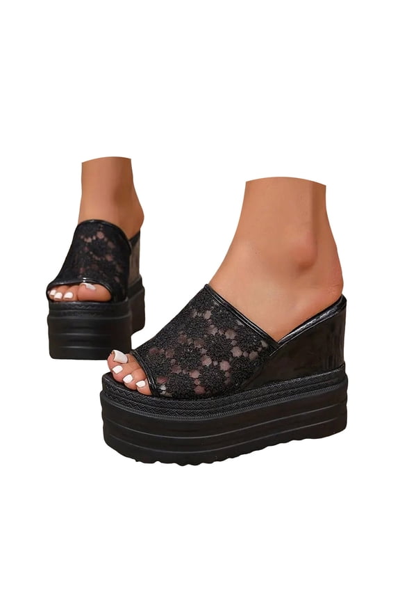 Women's Wedge Platform Sandals Comfortable Slip on Espadrilles Summer Beach Dress Heels Shoes
