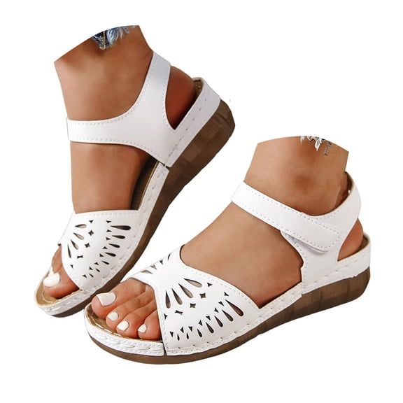 Mepaouo Women's Wedge Sandals Comfortable Dressy Orthopedic Shoes Open Toe Casual Walking Sandal