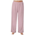 thumbnail image 1 of Mepaouo Women's Wide Leg Striped Pants Casual Drawstring Elastic Low Rise Pajama Pants(Pink,L), 1 of 7