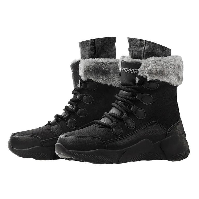 Fleece Lined Warm Waterproof Yard Boots Quebec Waterproof Zip-up