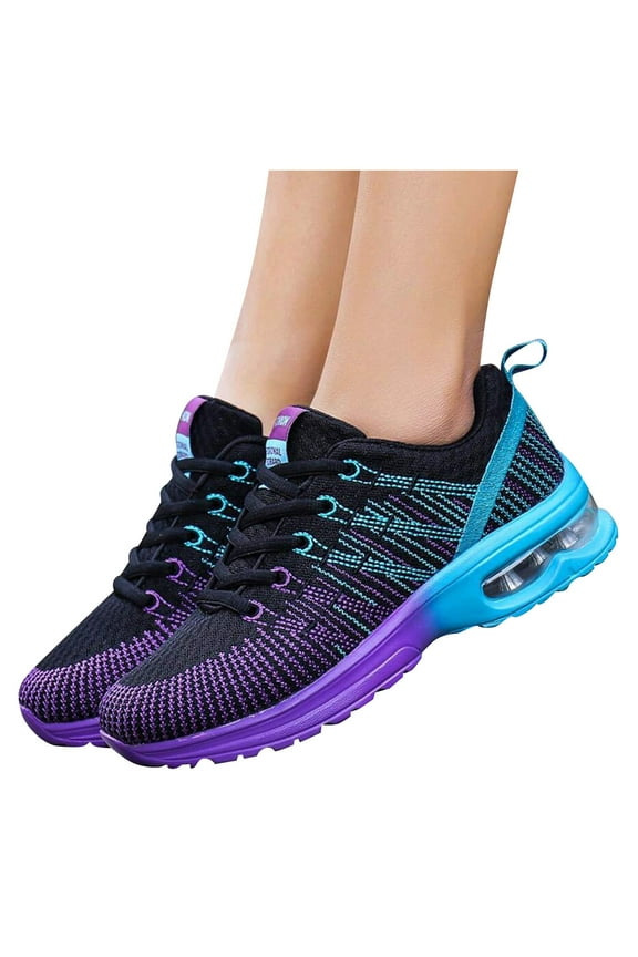Womens Air Running Shoes Memory Foam Lace up Work Sport Walking Tennis Fashion Sneakers