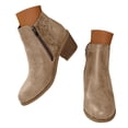 thumbnail image 1 of Mepaouo Womens Chelsea Boots Chunky Heel Platform Ankle Booties Leather Slip on Work Walking Shoes, 1 of 8