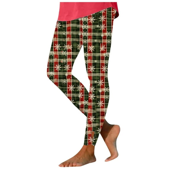 Mepaouo Womens Christmas Leggings Xmas High Waist Tight Winter Warm Sexy Skinny Yoga Pants(Black,XL)