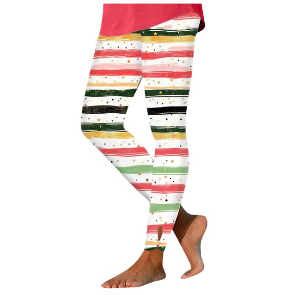 Mepaouo Womens Christmas Leggings Xmas High Waist Tight Winter Warm Sexy Skinny Yoga Pants(,S)