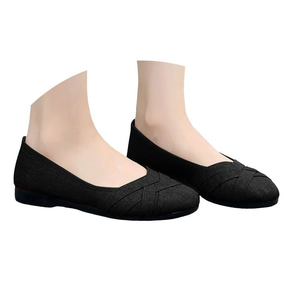 Mepaouo Womens Flats Shoes Dressy Round Toe Casual Slip on Ballet Loafers Work Driving Walking Shoe