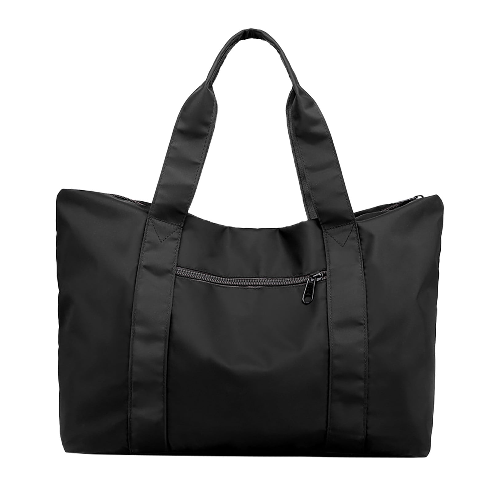 Mepaouo Womens Foldable Travel Duffel Bag Large Capacity Carry on Luggage Handbag Sports Gym Satchel(Black)
