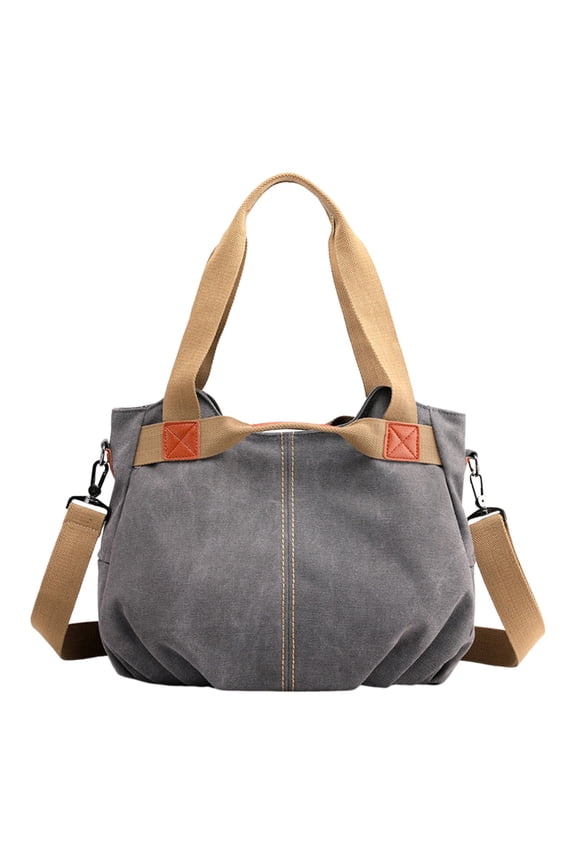 Womens Hobo Handbags Canvas Crossbody Bags Medium Size Tote Purse Top Handle Satchel(Grey)