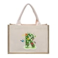 thumbnail image 1 of Mepaouo Womens Initial Canvas Beach Bag Embroidery Personalized Tote Gift for Mom Teacher Friend(R), 1 of 5