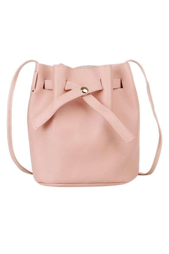 Womens Leather Bucket Bags Drawstring Crossbody Purse Shoulder Medium Tote Hobo Handbags