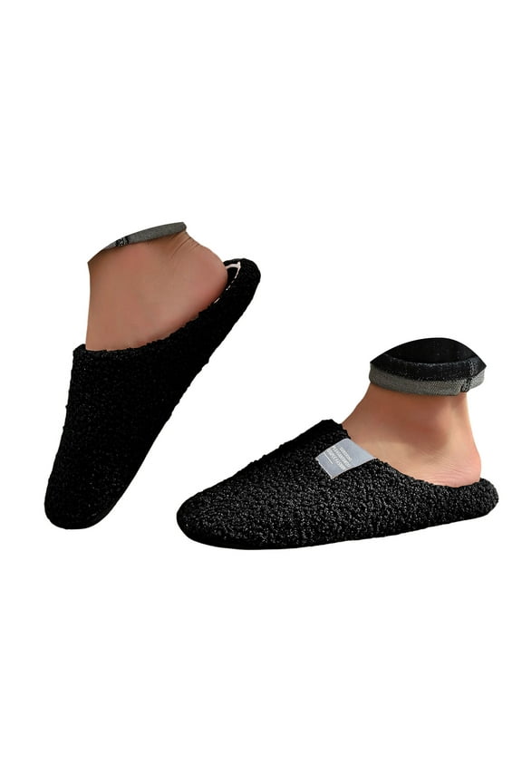 Womens Mens Fuzzy Slippers Cozy Soft Non Slip House Shoes Plush Winter Indoor Bedroom Slides