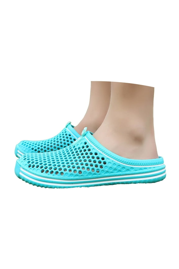 Womens Mens Garden Clogs Shoes Mesh Hole Water Sandals Summer Beach Slides Shower Slippers