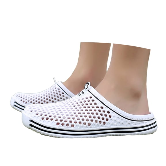 Mepaouo Womens Mens Garden Clogs Shoes Mesh Hole Water Sandals Summer Beach Slides Shower Slippers
