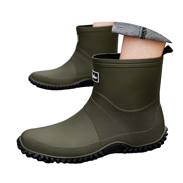 Mepaouo Womens Mens Rain Boots Waterproof Ankle Deck Booties  display picture 3