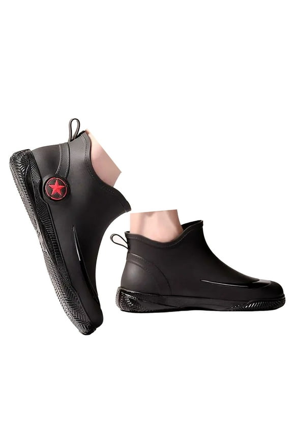 Womens Mens Rain Boots Waterproof Ankle Deck Booties Rubber Anti Slip Garden Work Mud Shoes