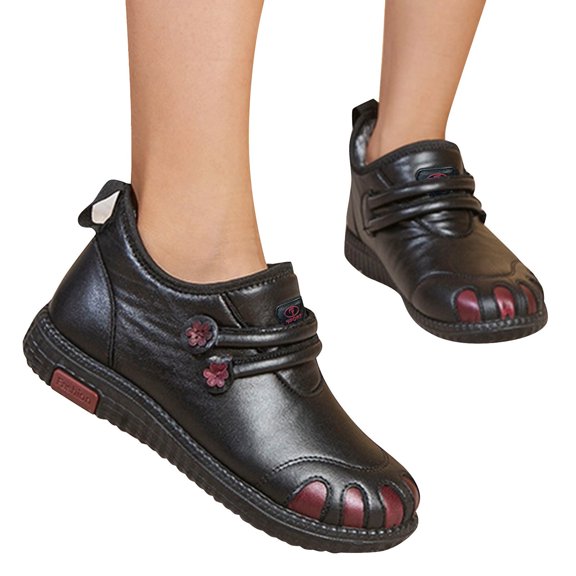 Mepaouo Womens Mens Slip on Snow Boots Waterproof Winter Fleece Lined Walking Ankle Booties