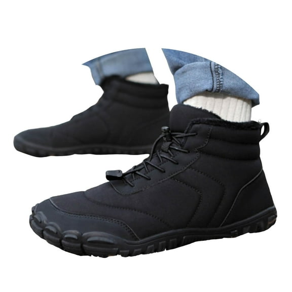 Mepaouo Womens Mens Snow Hiking Boots Waterproof Barefoot Shoes Suede Warm Riding Walking Booties