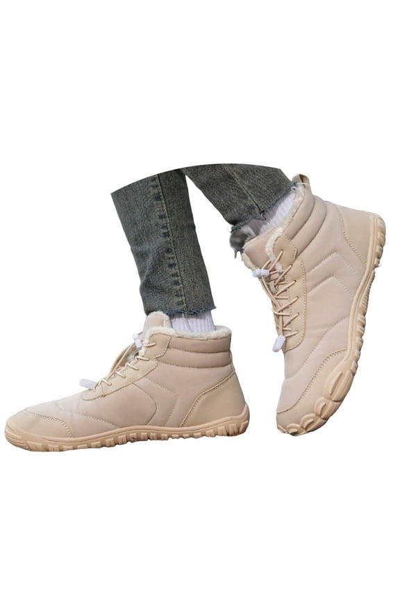 Womens Mens Snow Hiking Boots Waterproof Barefoot Shoes Suede Warm Riding Walking Booties