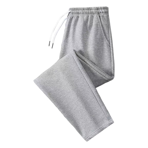 Mepaouo Womens Mens Sweatpants 2024 Baggy Wide Fleece Lined Straight Leg Pants with Pockets(Grey,5XL)