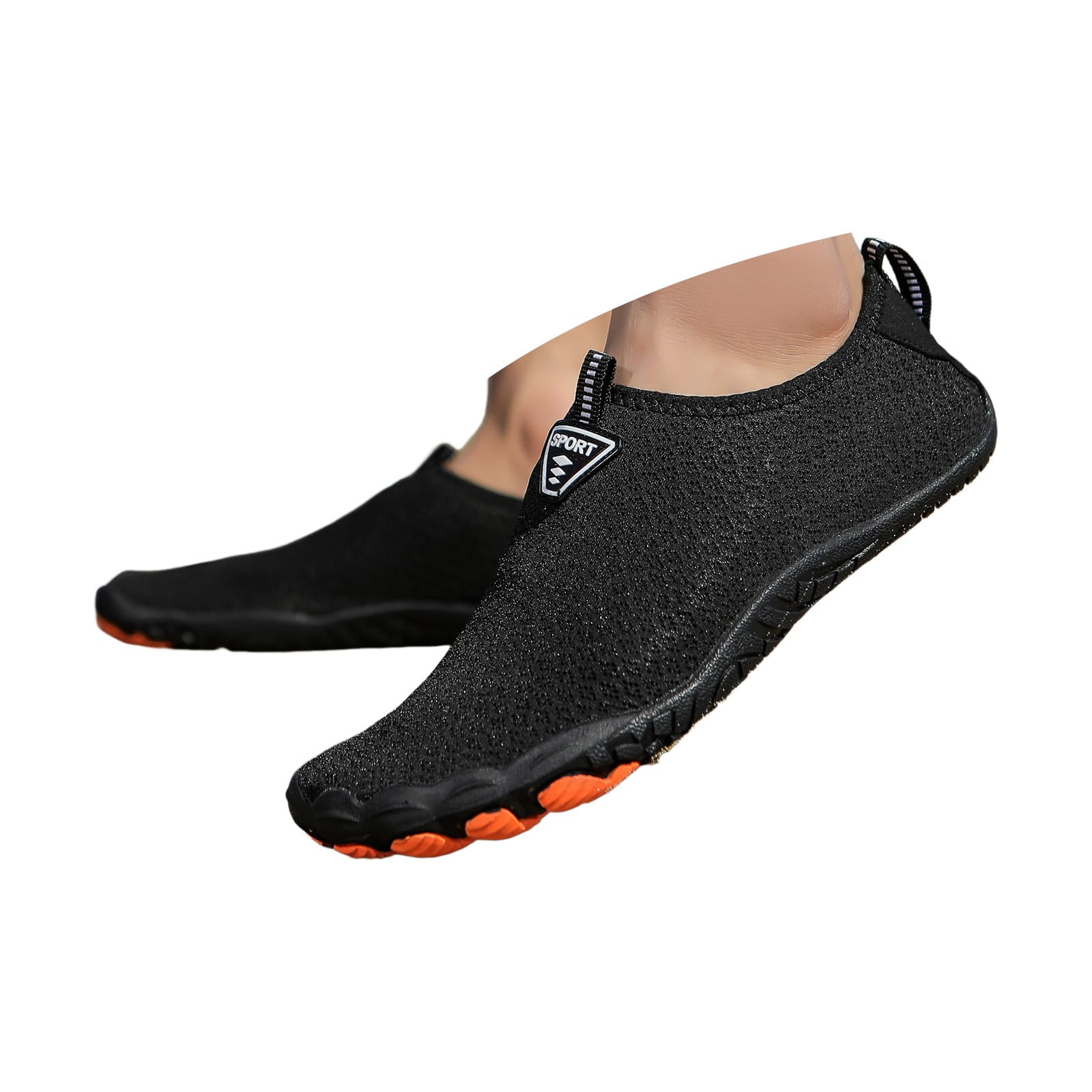 Mepaouo Womens Mens Water Swim Shoes Wide Toe Box Barefoot Beach Socks for Walking Hiking Diving
