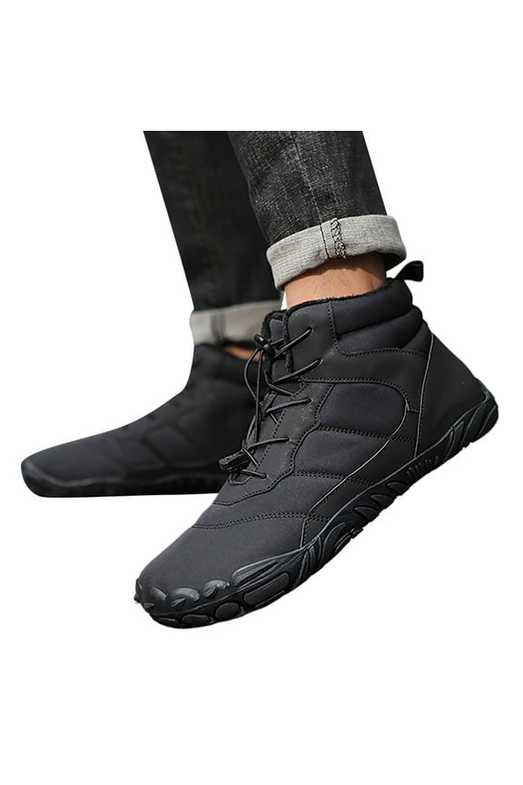 Womens Mens Winter Barefoot Boots Minimalist Warm Zero Drop Snow Boot Waterproof Hiking Boots