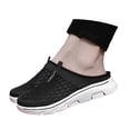 thumbnail image 1 of Mepaouo Womens Mesh Mules Knitted Slip on Flat Shoes Breathable Walking Backless Sneakers Slippers, 1 of 6