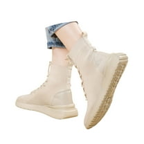 Mepaouo Womens Mesh Slip on Sock Sneakers Lace up Breathable Stretch Running Tennis Shoes(Beige,7.5)