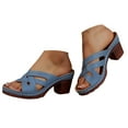 thumbnail image 1 of Mepaouo Womens Orthopedic Wedge Sandals Arch Support Summer Casual Heeled Mules Slip on Dressy Shoes, 1 of 8