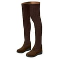 thumbnail image 1 of Mepaouo Womens Over Knee Boots Stretch Knitted Winter Thigh High Socks Platform Wedge Dress Tall Boot, 1 of 6