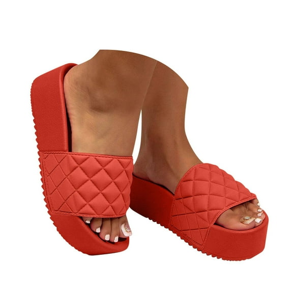 Mepaouo Womens Platform Sandals Comfortable Open Toe Slip on Beach Slippers Summer Casual Shoes