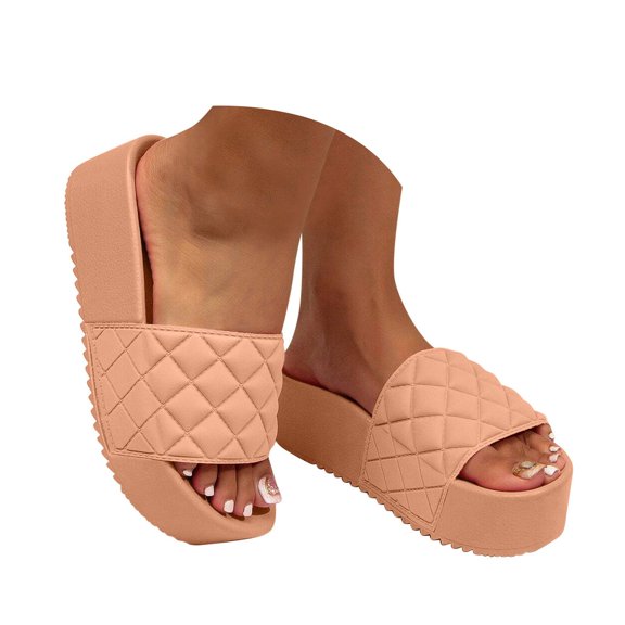 Mepaouo Womens Platform Sandals Comfortable Open Toe Slip on Beach Slippers Summer Casual Shoes