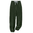 thumbnail image 1 of Mepaouo Womens Plush Warm Pajama Pants Fluffy Soft Fleece Sleep Pant Lounge Pj Bottoms(Green,3XL), 1 of 5