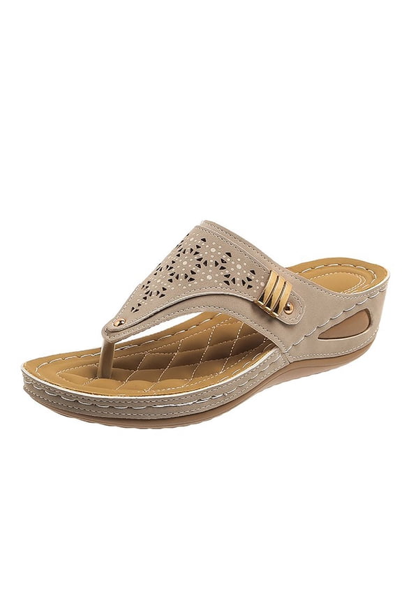 Womens Sandals Arch Support Orthopedic Thong T-Strap Walking Shoes Flip Flops Sizes 6-9.5