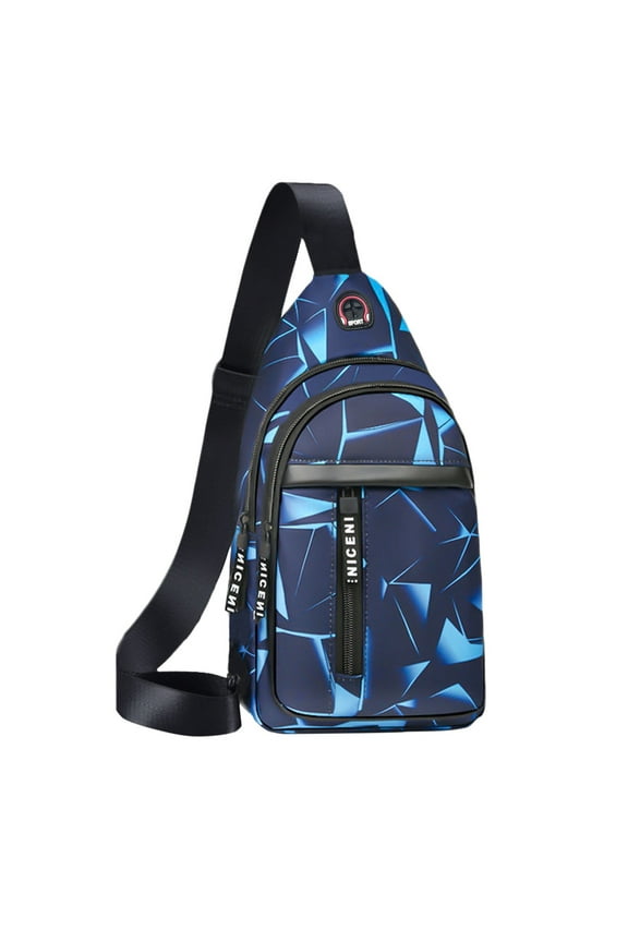 Womens Small Sling Bag Lightweight Crossbody Backpack for Men Sports Shoulder Chest Pack(Blue)