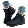 thumbnail image 1 of Mepaouo Womens Snow Boots Waterproof Winter Warm Ankle Booties Fleece Lined Outdoor Slip on Work Shoes, 1 of 9