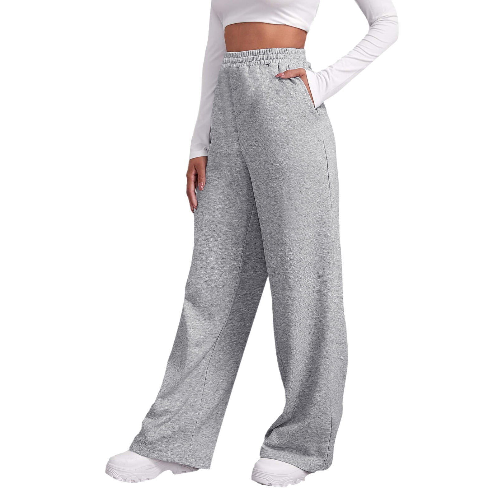 トップス LON 2024aw FULL SWEATPANTS Amazon.com: Wide Leg Pants Woman Baggy 2024 Trendy Fleece