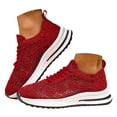 thumbnail image 1 of Mepaouo Womens Walking Shoes Embroidery Platform Running Tennis Sneakers Lace up Slip on Casual Shoes, 1 of 8