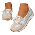 thumbnail image 1 of Mepaouo Womens Walking Shoes Lace up Non Slip Fashion Sneakers Comfortable Running Tennis Casual Shoes, 1 of 7