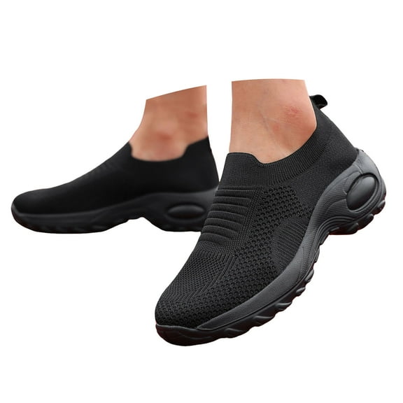 Mepaouo Womens Walking Shoes Ladies Casual Fashion Sock Sneakers Slip on Air Cushion Platform Sneaker