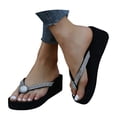 thumbnail image 1 of Mepaouo Womens Wedge Flip Flops Cushion Soft Platform Thong Sandals Arch Support Beach Slide Shoes, 1 of 8