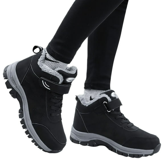 Mepaouo Womens Winter Snow Boots Anti Slip Walking Ankle Booties Outdoor Trekking Hiking Shoes