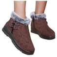 thumbnail image 1 of Mepaouo Womens Winter Snow Boots Embroidery Warm Walking Plush Dress Ankle Booties for Seniors, 1 of 6