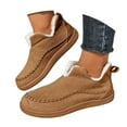 thumbnail image 1 of Mepaouo Womens Winter Work Boots Suede Fleece Lined Snow Ankle Booties Slip on Walking Loafers Flats Shoes, 1 of 8