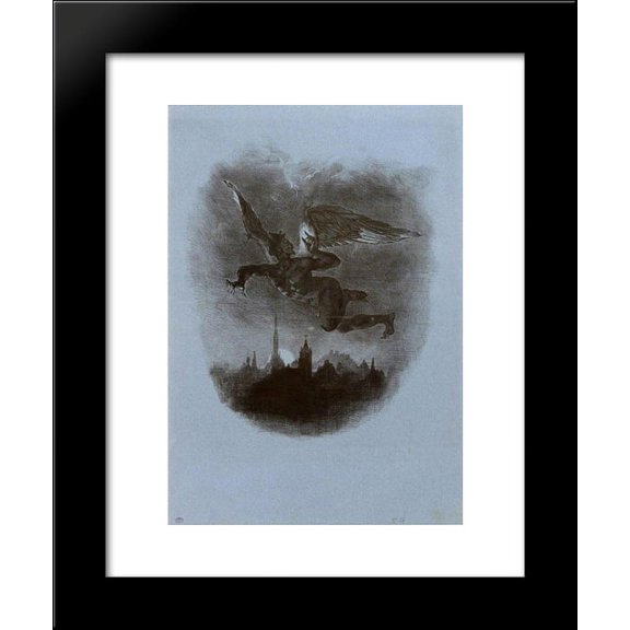 Mephistopheles Aloft 20x24 Framed Art Print by Eugene Delacroix