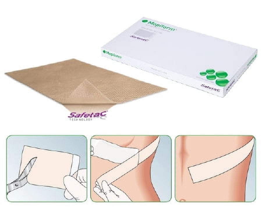 Mepiform Self Adherent Silicone Dressing Silicone Gel 4 X 7 Inch