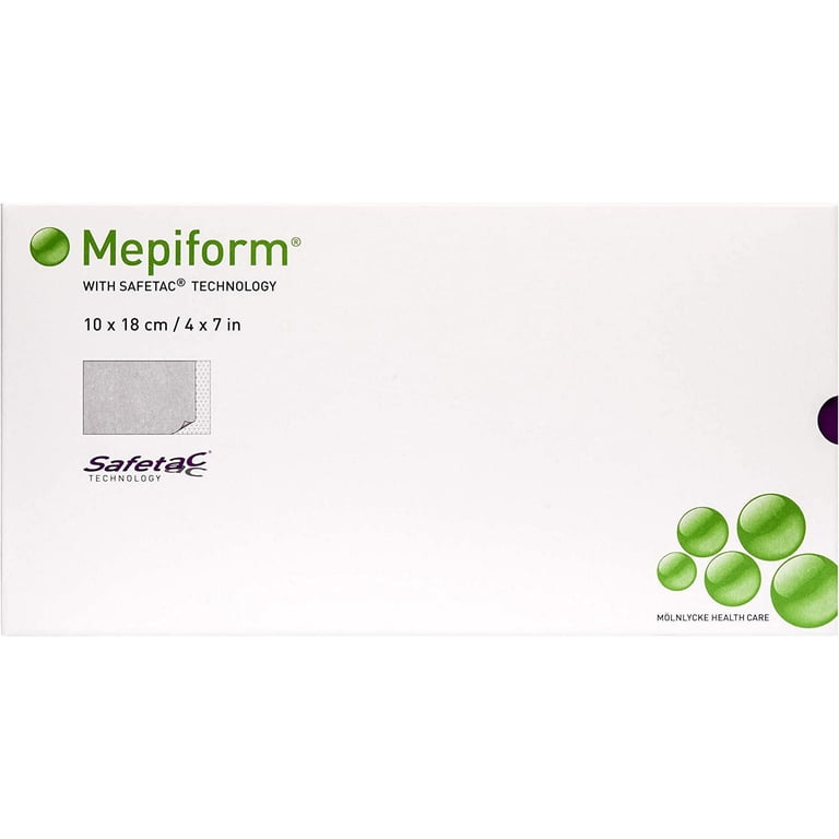 Mölnlycke Mepiform 4枚入り 5x7.5cm Mepiform, Scar Sheet, 4