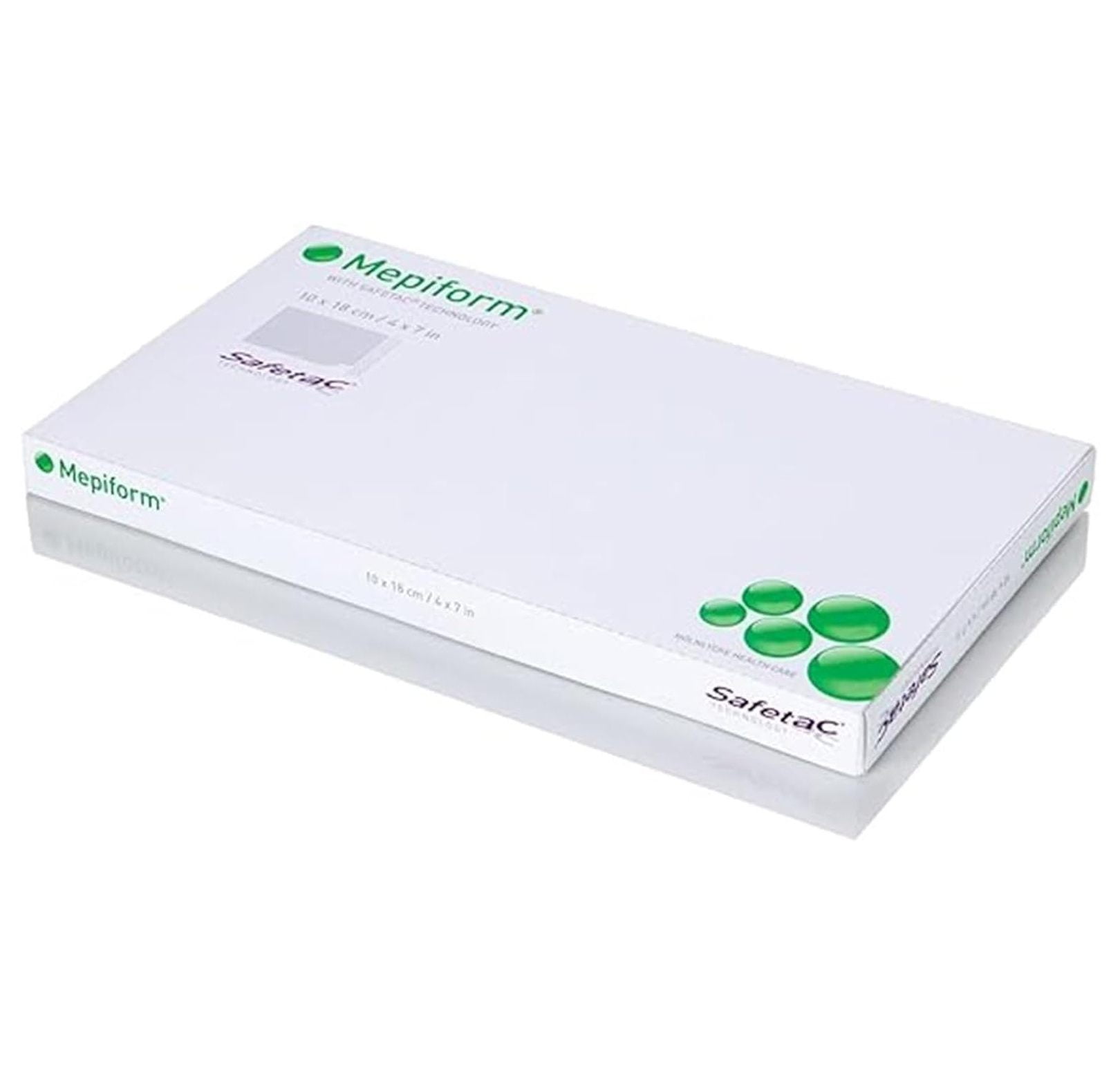 Mepiform with Safetac Technology 4x7, 5 Count, Self Adherent Soft Silicone Sheeting for Scar Reduction 5 Count (Pack of 1)