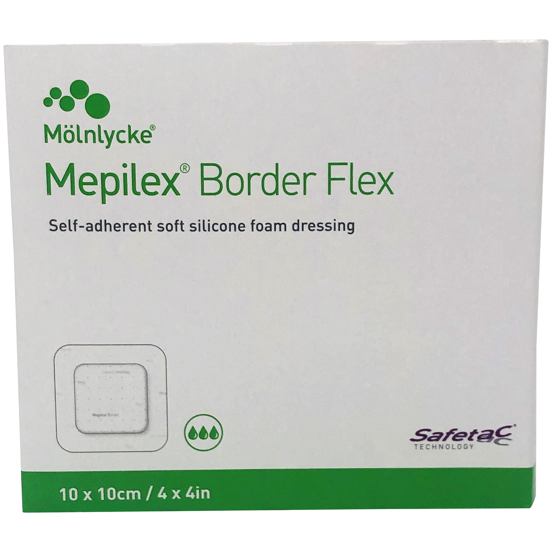  Mepilex Border Flex 4 X 4 Box Of 5 Foam Dressings With Flex 