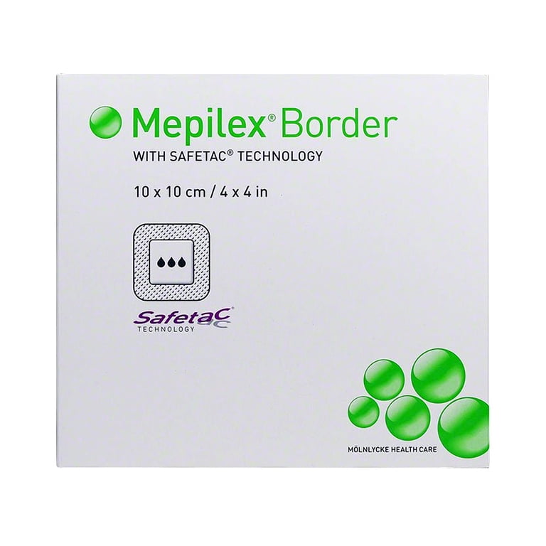 Molnlycke Mepilex Border Flex Wound Dressing, 4x4 Inch, Square