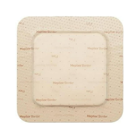 Mepilex Border Flex - Self-Adherent Soft Silicone Foam Dressing, 3 Inches x 3 Inches, Tan, Sterile, 1 Count