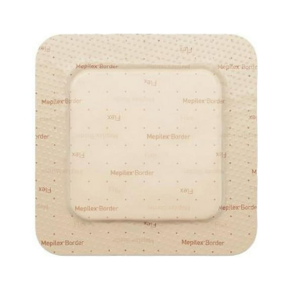 Mepilex Border Flex - Self-Adherent Soft Silicone Foam Dressing, 3 Inches x 3 Inches, Tan, Sterile, 1 Count